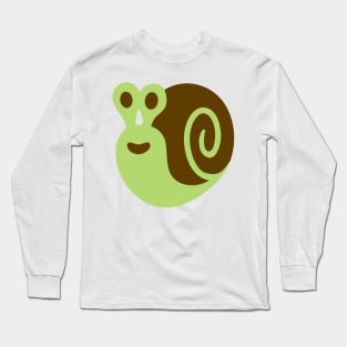 Happy Snail Emoticon Long Sleeve T-Shirt